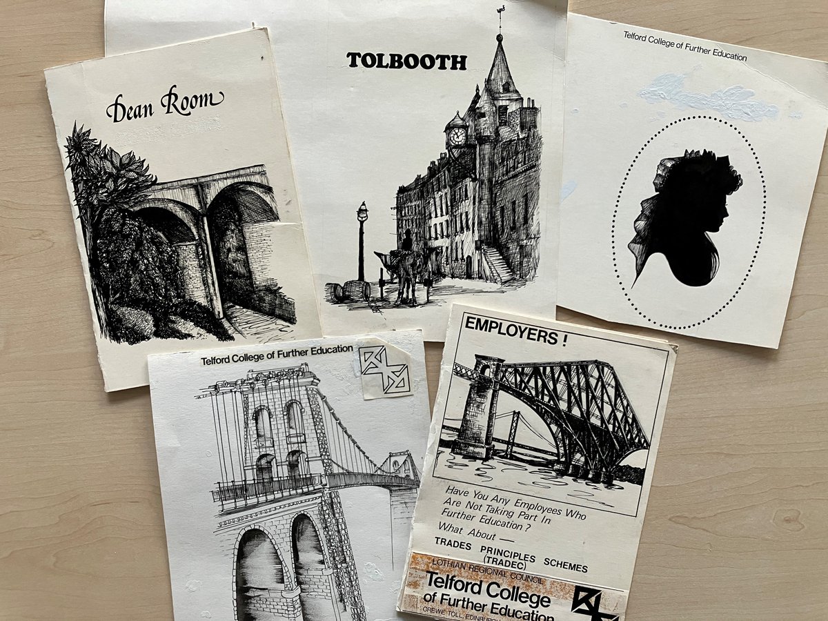 These beautiful hand drawn illustrations showing scenes of #Edinburgh were found within the archive of Telford College. It's possible they are artwork for a leaflet or an event but their exact purpose and who created them is unknown.
#Archive30 #ArchiveMystery
@edinburghcoll