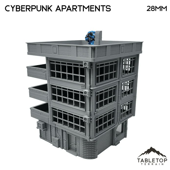 Corvusgamester1's tweet photo. The #cyberpunk Apartments printed by licenced partner Tabletop Terrain. STL available here https://t.co/0mWXdaT8zV #3Dprinting #wargaming #infinitythegame #realitysedge #judgedredd #marvelcrisisprotocol #tabletopgaming #dredd #bladerunner https://t.co/xKIRejwdvg