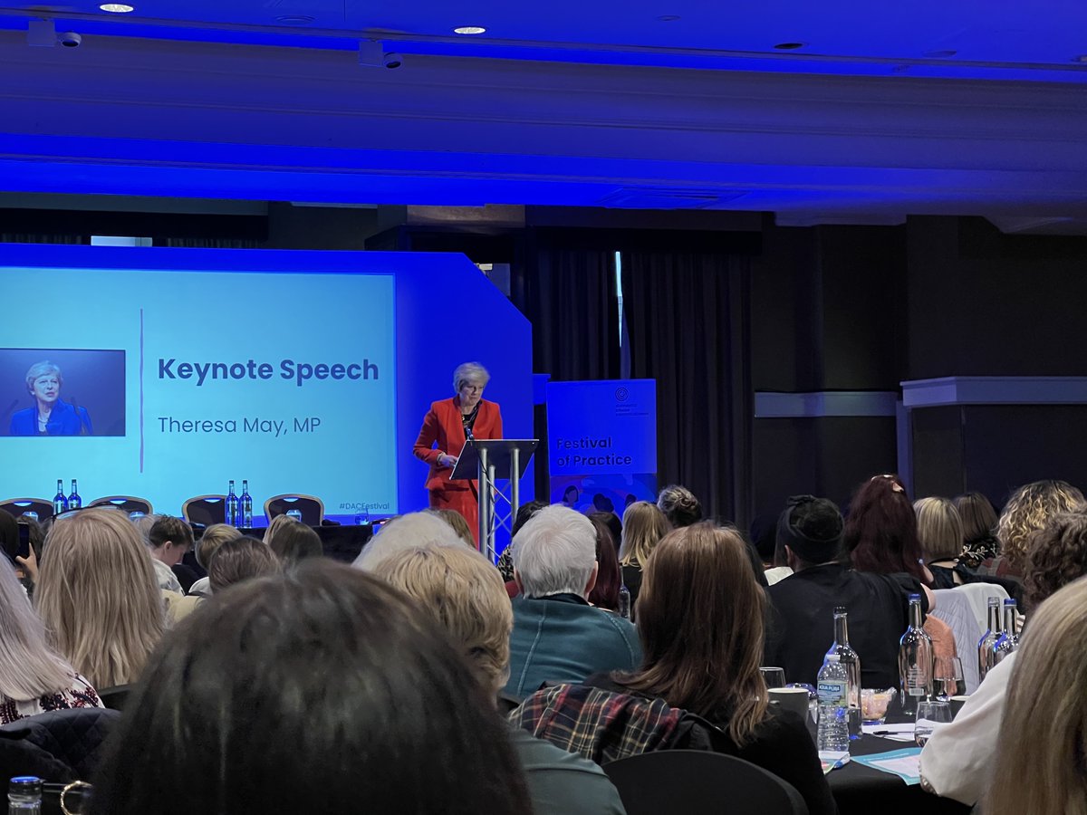 #DACconference
You may not agree with her politics but she has transformed the landscape for domestic abuse victims for the better.  #theresamay 
<a href="/theresamay/">Theresa May Scrivener</a>