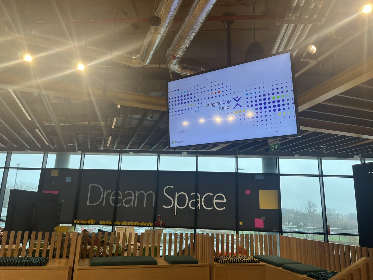 We’re getting ready for our first round of #ImagineCup submissions here in #MSDreamSpace as Athyboy Community School get working on their AI for Good projects