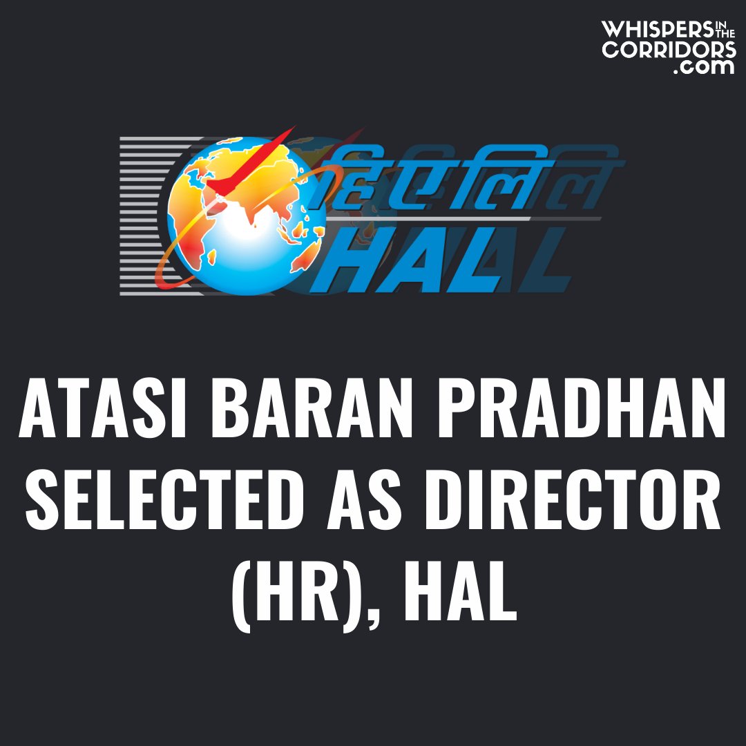 whispersinthec's tweet image. Atasi Baran Pradhan selected as Director (HR), HAL
LINK: whispersinthecorridors.com/detail/97322-A…

#hal #hindustanaeronauticslimited #pesb #humanresources #publicsector #governmentnews #governance #governmentjobs #bureaucracy #politics #corporate #law #lawnews #financenews #ias #ips #irs