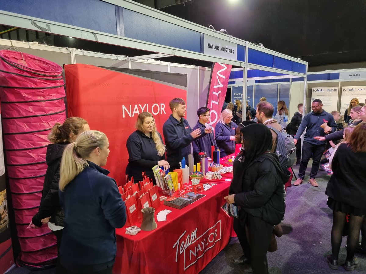 Naylor stand buzzing at the GUTS careers fair- 4800 young people coming today #GUTS2023