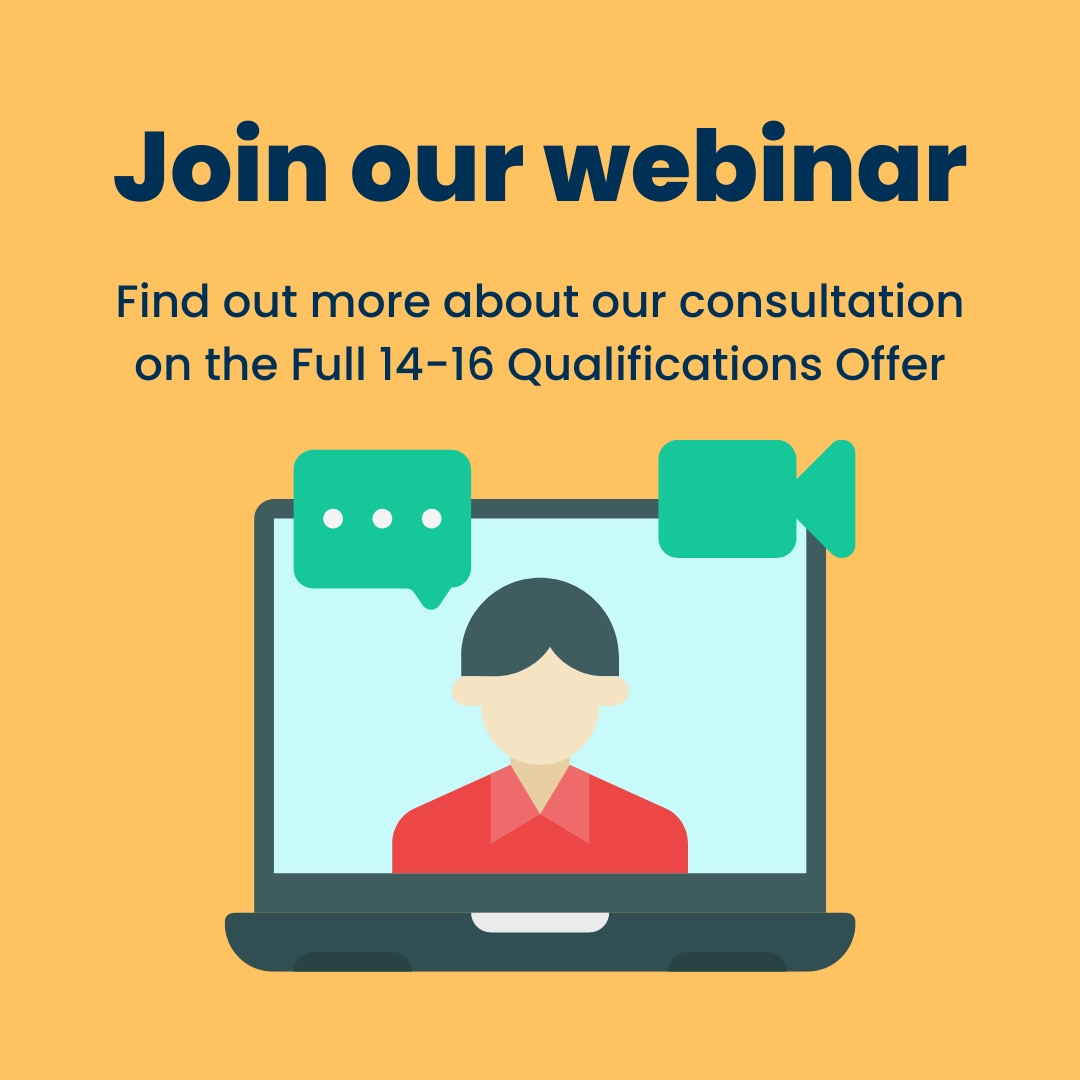 quals_wales's tweet photo. ⏱️ There’s still time to sign up for today’s webinar to find out more about our consultation on the Full 14-16 Qualifications Offer.
Register here and join us at 4pm 👇
https://t.co/WIohksMKpG
#QualifiedForTheFuture https://t.co/V5AkmkrIjy
