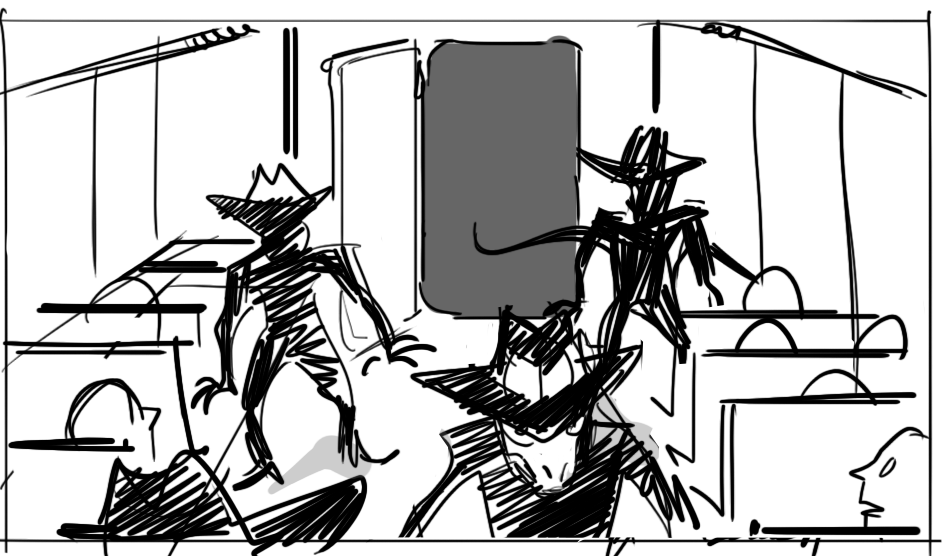 Bits from my animatic for the 2-minute animation I'm making 