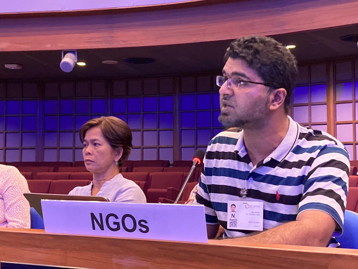 AP_RCEM's tweet photo. #APFSD | Ali Jillani, Karachi Research Centre, emphasised the lack of political will in addressing systemic barriers, including illicit financial flows, debt distress, tax abuses, investor-state dispute settlement, among others, hampering progress in means of implementation. https://t.co/dcqRKEMAWS