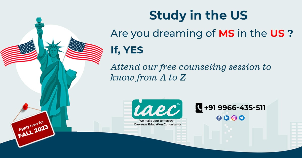 If you are planning to study in the US and getting confused about short listing of universities/courses, contact us to guide you with the process.

#studyintheusa #studentvisa #studyabroad #MSinus #study #iaecconsultant