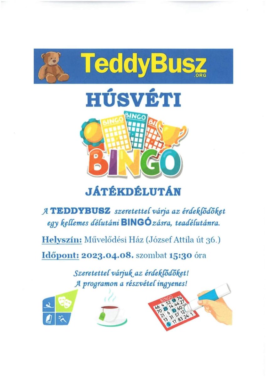 TeddyBusz's tweet photo. And a special treat for older residents of #zahony on Easter Saturday #bingo https://t.co/mKMG0pfLEE