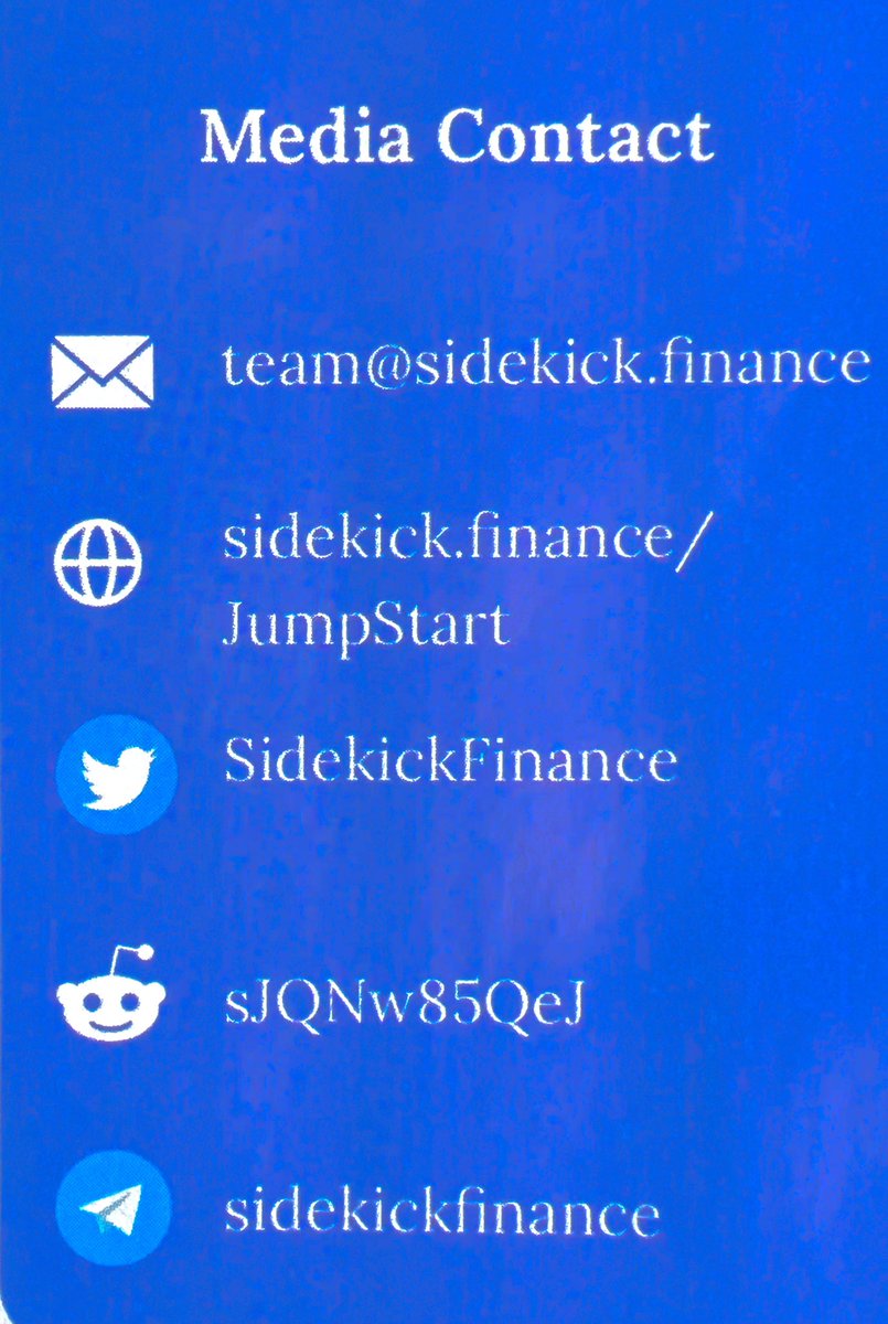 Is <a href="/SidekickFinance/">sidekick.finance</a> what you need to get your project off the ground?
Leverage the power of community and achieve the impossible 
sidekick.finance
<a href="/cryptomagz/">Crypto Magazine</a> <a href="/thyrevolution/">+thyrevolution.eth 🌱🍊</a> <a href="/croudfunding/">Croud Funding</a> <a href="/IvanOnTech/">Ivan on Tech 🍳📈💰</a> <a href="/Web3Community/">Web3 Community</a>