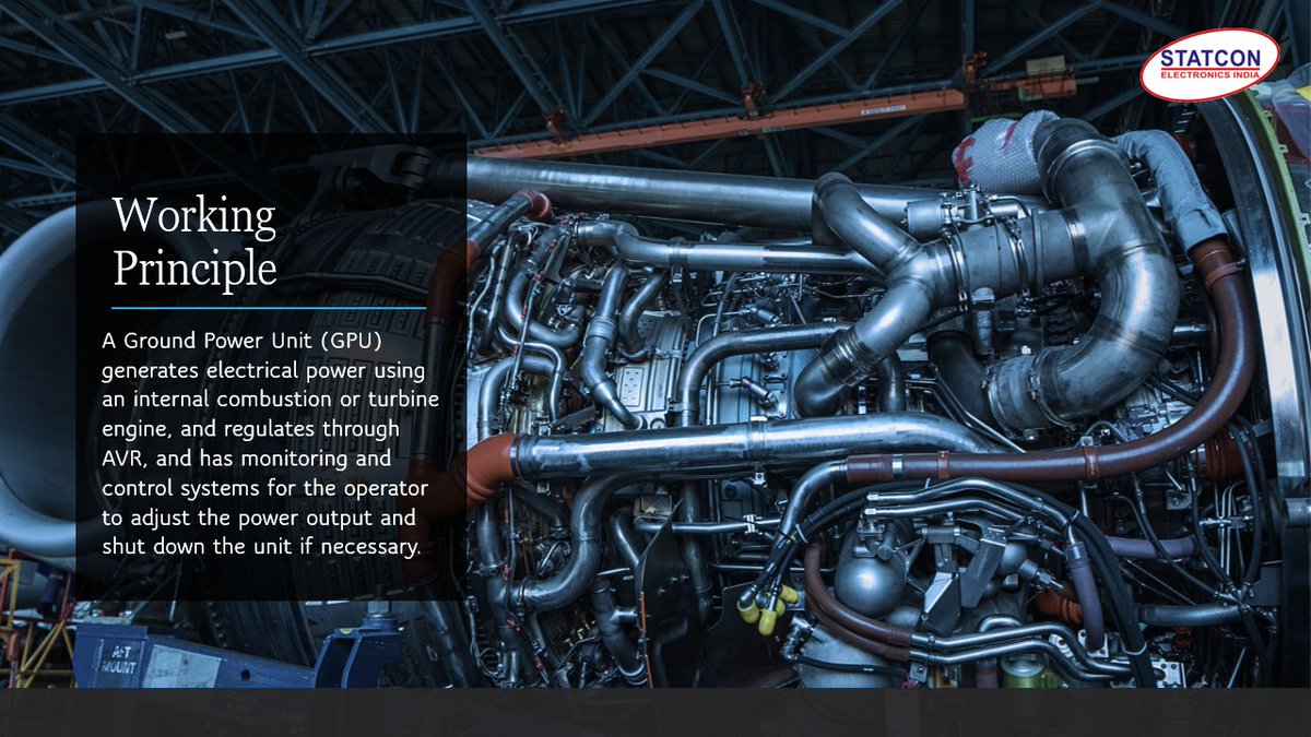 statcon's tweet image. Behind every successful flight, there&apos;s a powerful Ground Power Unit (GPU) at work. GPUs provide reliable electrical power to aircraft during ground operations, ensuring critical systems are up and running.
#GroundPowerUnit  #AviationTechnology  
 #StatconElectronics