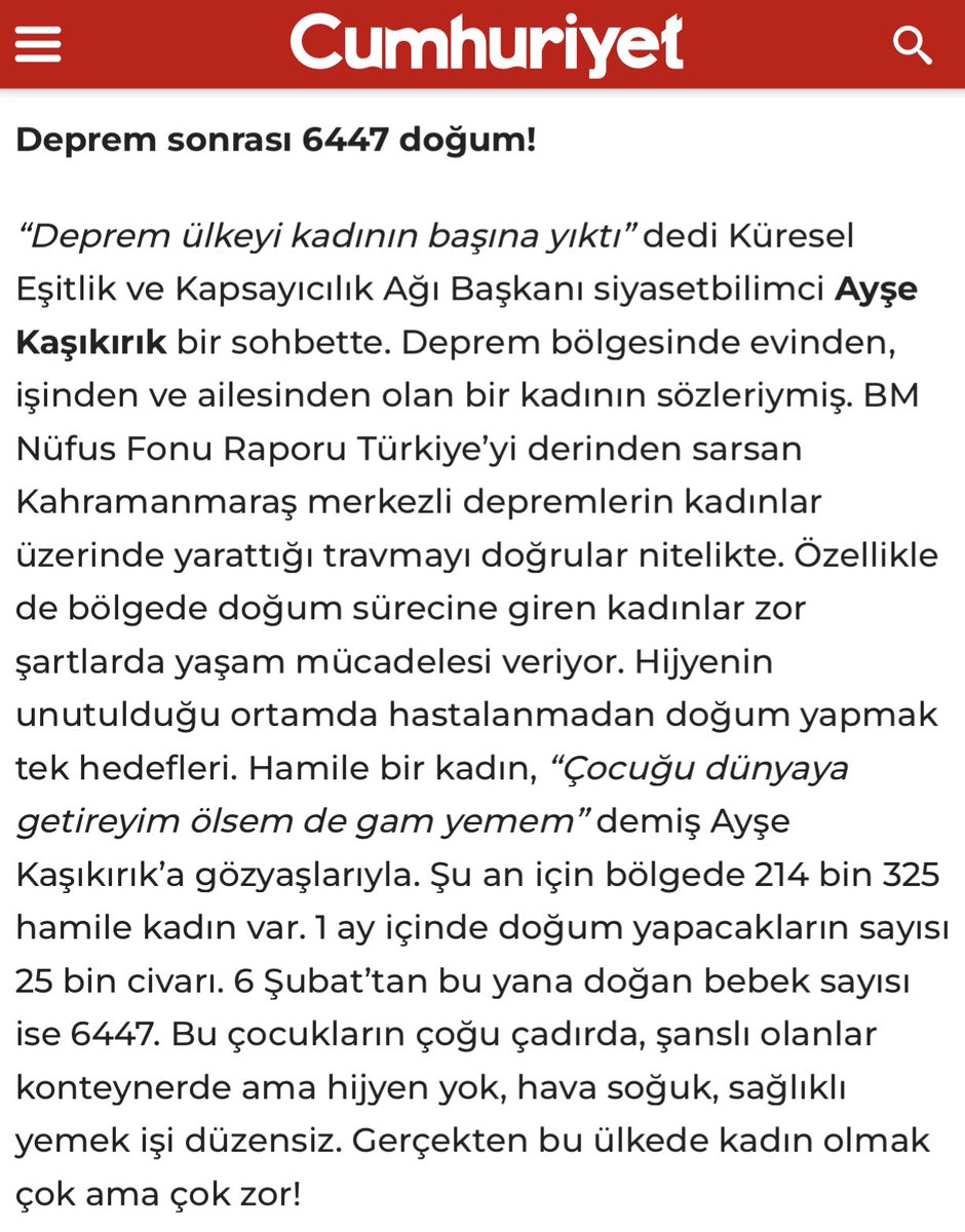 aysekasikirik_'s tweet photo. Depremde kadın olmak çok zor!

Kadınların afetlerle katmerleşen sorunlarını doğru tespit etmeli ve bir an önce çözüm bulmalıyız.

@esik_platform @esitiz @kadinkoalisyonu @AvrupaKadinTR @AfetPlatformu @kadinsavunmasi @kadinsavunmasi @kureselesitlik @IstanbuldaBpw @YUKADER_ https://t.co/NPA7t2AHhG