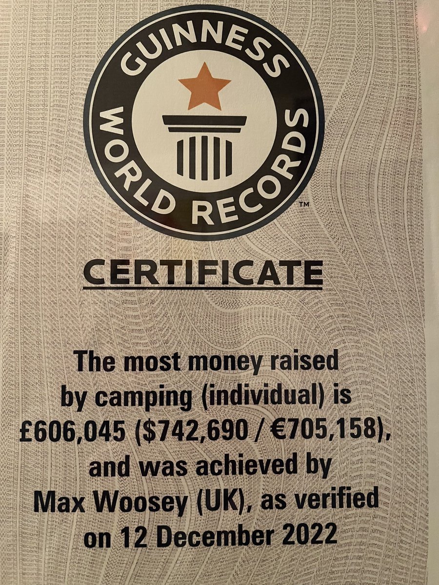 TheBoyInTheTent's tweet photo. I can now say I’m a Guinness World Record holder! Thank you @GWR https://t.co/HUmA9449yA