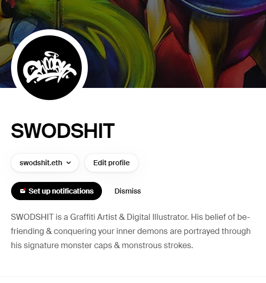 I'll be experimenting with my first-ever series of artworks in the Web3 space through <a href="/Foundation/">Foundation 🌐</a>!  Feel free to follow me at foundation.app/@swodshit_ 💥

Following back fellow artists &amp; enthusiasts in the space as well, hit me up! 🌐