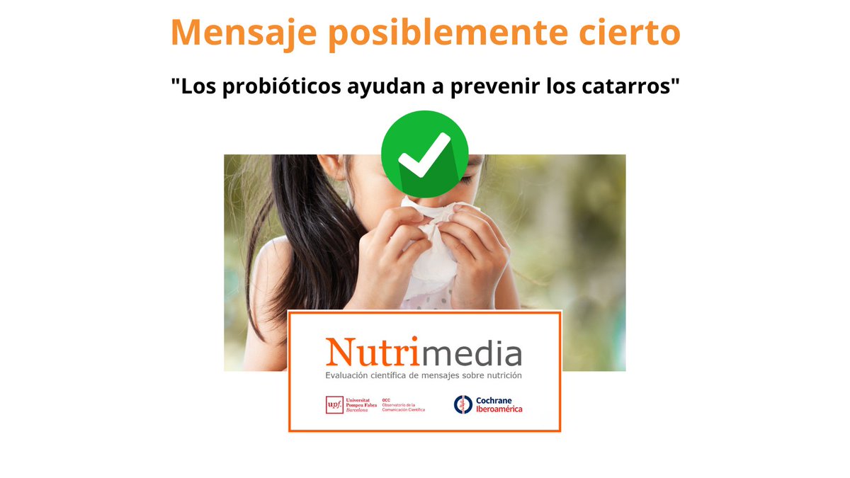 Nutrimedia_info's tweet photo. Uno de los efectos de los probióticos sobre el sistema inmunitario más extendido es la prevención de las infecciones.

¿Sirven los probióticos para prevenir los catarros en gente sana?

[Dentro hilo 🧵] https://t.co/t4dEZQ44wt