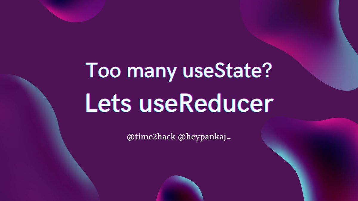 🚀 Too many useState? Let's useReducer! - Time to Hack
Read more at bit.ly/3nt6hsB
.
#reactjs #javascript #100DaysOfCode