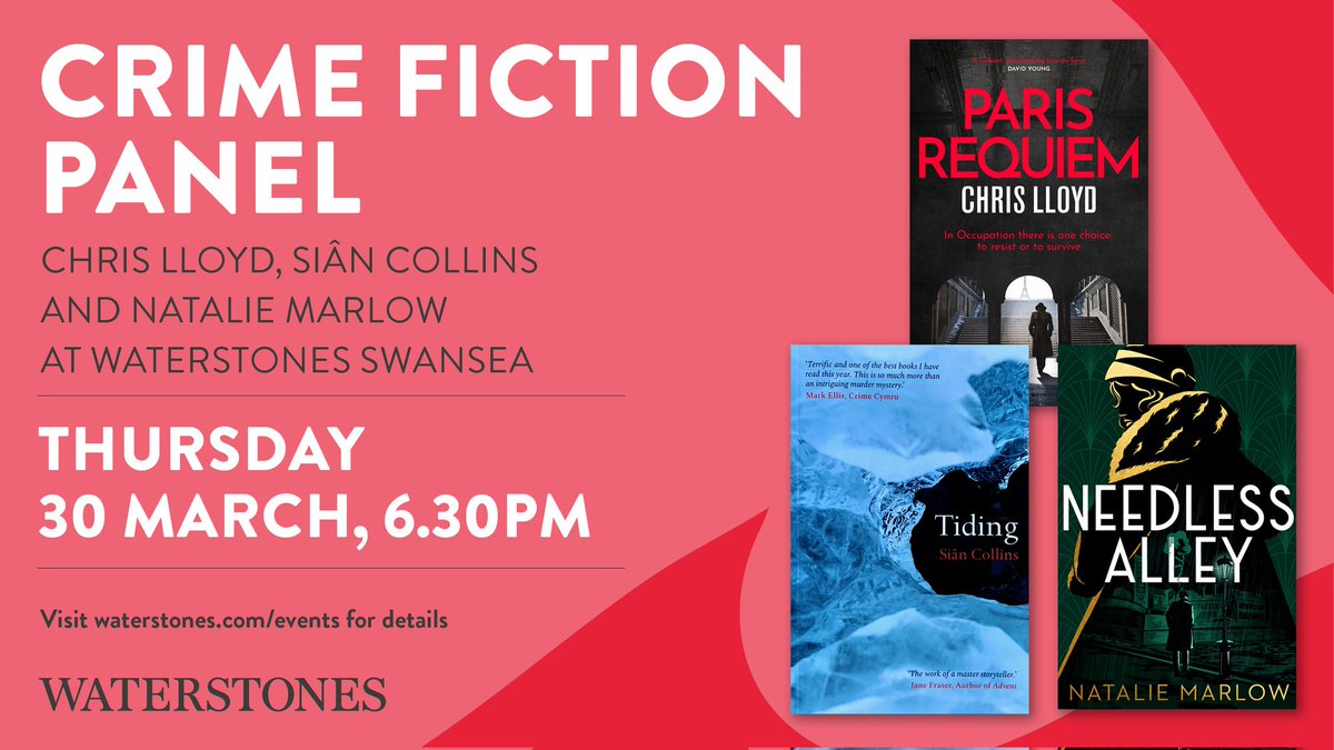 orionbooks's tweet photo. TOMORROW join four fabulous #crimefiction authors as they discuss their books, careers to date and #writingtips on how to write criminally good stories. @swanseastones
@chrislloydbcn @sian_collins @NatalieMarlow2 chaired by @Thursley author of #TheRealPrimeSuspect. https://t.co/TlGkiQ9MgR