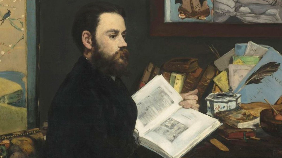 L'#écrivain #Zola est né #Cejourla #2avril #1840. Jeune #journaliste, il prend la défense de #Manet. Pour le remercier, lepeintre fait son #portrait. Le Salon de 1868 découvre ce jeune écrivain qui vient de publier #ThérèseRaquin
bit.ly/3lSntqM <a href="/MuseeOrsay/">Musée d'Orsay</a>