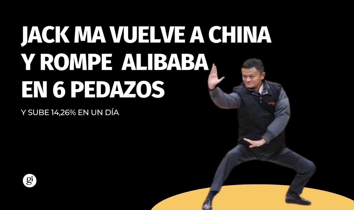 ALIBABA ha fet un gran pas en el seu pla de reorganització, dividint-se en sis grups empresarials independents.

Eloi Romero Valls, Director de Negoci en Ginvest, analitza la reorganització d'Alibaba en el seu article. 👇
linkedin.com/feed/update/ur…