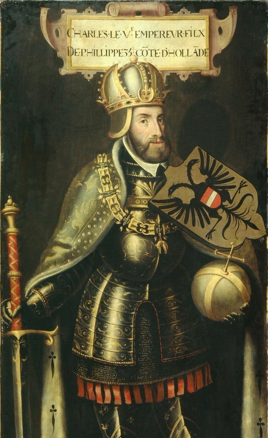 Portrait of #CharlesV (1500 - 1558) King of Spain, Emperor of the #HolyRomanEmpire.