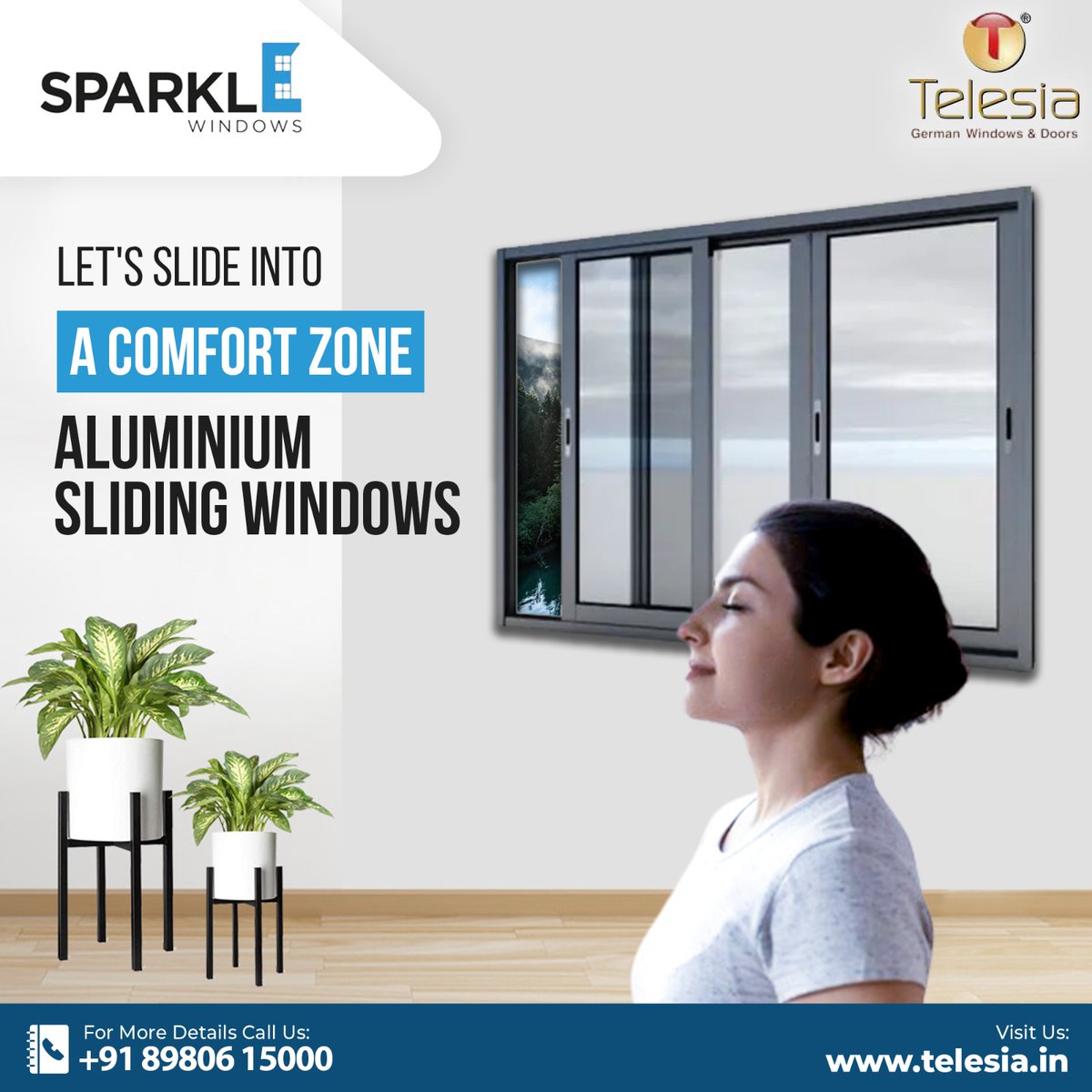 Let the light shine in with Sparkle Windows' Aluminium Sliding Windows ✨🏠 Brighten up your space with our sleek and stylish windows. 

#SparkleWindows #SlidingWindows #AluminiumWindows #HomeRenovation  #Ahmedabad
