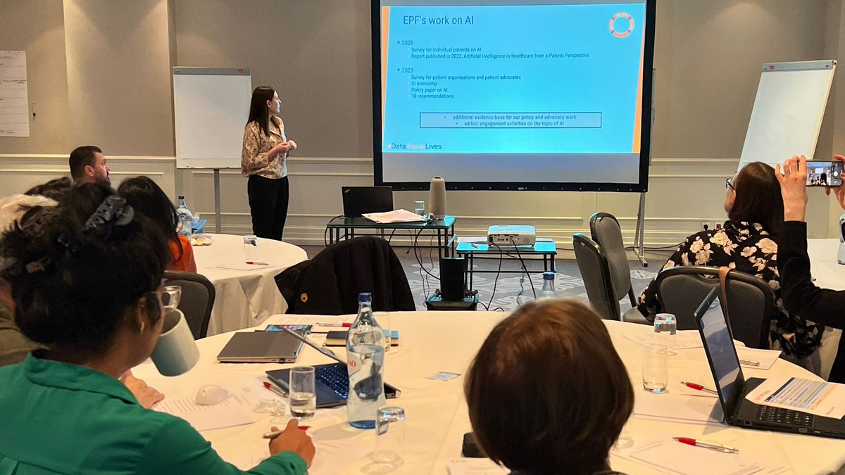 DataSavesLives (@datasaves_lives) on Twitter photo 🛟 Day 2 of the #DataSavesLives boot camp is underway!
▪️First, hearing from @MTrucl about <a href="/eupatientsforum/">European Patients' Forum</a> work on #ArtificialIntelligence
▪️Then, playing a serious game via <a href="/1visionhealth/">One Vision Health</a>
▪️ and finally wrapping up these two days with the ambassadors and looking to the future! 🛟 Day 2 of the #DataSavesLives boot camp is underway!
▪️First, hearing from @MTrucl about <a href="/eupatientsforum/">European Patients' Forum</a> work on #ArtificialIntelligence
▪️Then, playing a serious game via <a href="/1visionhealth/">One Vision Health</a>
▪️ and finally wrapping up these two days with the ambassadors and looking to the future!