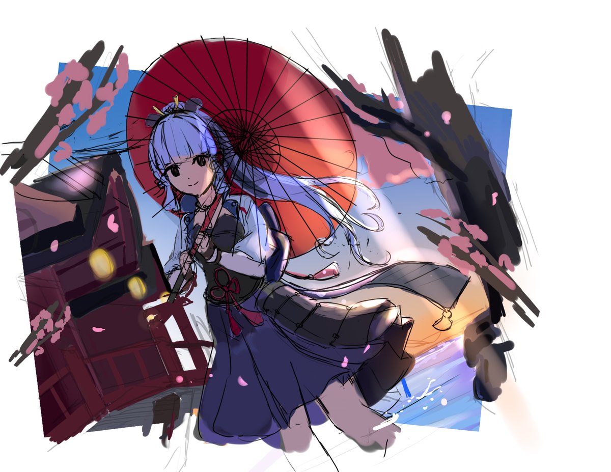 神里绫华 「制作過程 」|せつ / お仕事募集中のイラスト