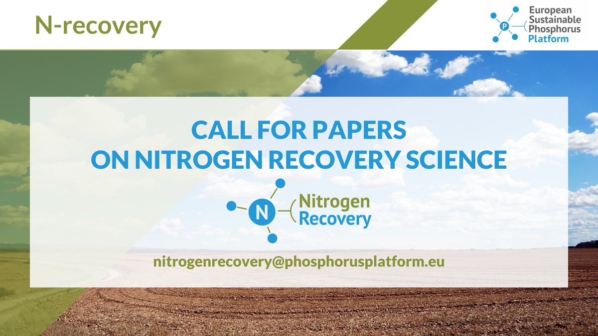 ESPP is preparing a special #SCOPE #newsletter presenting the #bestof of recent #scientificpapers or reports on N #Recovery and #Recycling. 
If you know or are the author of a paper which you think should be included, please contact 📧 nitrogenrecovery@phosphorusplatform.eu