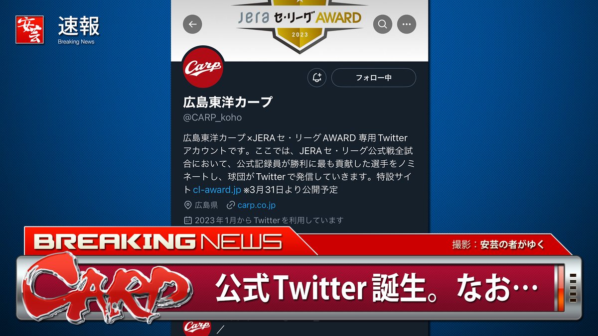 【カープ】球団公式Twitterアカウントが誕生。「月間JERAセ・リーグAWARD」専用 
akinomono.jp/e/carp-news-20…
｜
｜
#carp #カープ