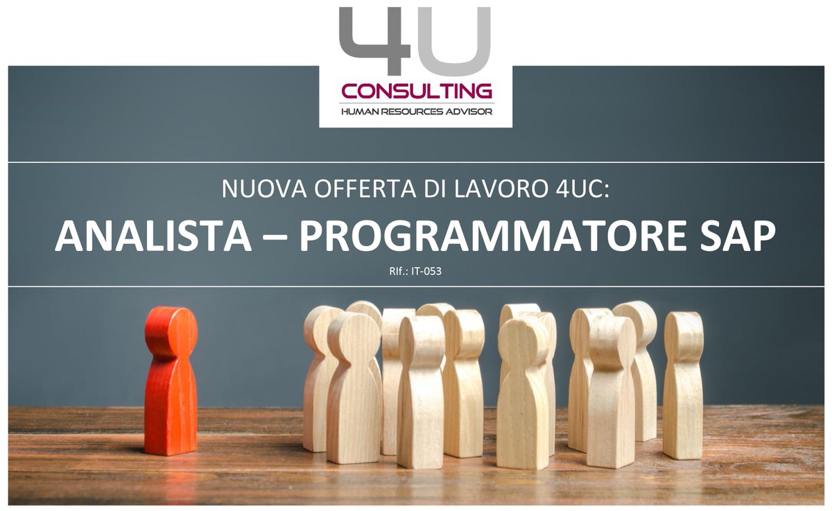 4uchr's tweet image. 29.03.23 NUOVA OFFERTA DI LAVORO 4UC (4uc.ch)
#sap #lavoro #programmatore 
ANALISTA - PROGRAMMATORE SAP (Rif.: IT-053)
4uc.ch/offerte-di-lav…