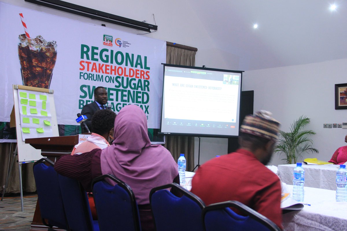 .<a href="/JAmafah/">Joy Amafah</a> (Nigerian Coordinator, Food Policy Programme <a href="/IncubatorGHAI/">Global Health Advocacy Incubator</a>) delivered GHAI's goodwill message. #SSBTax