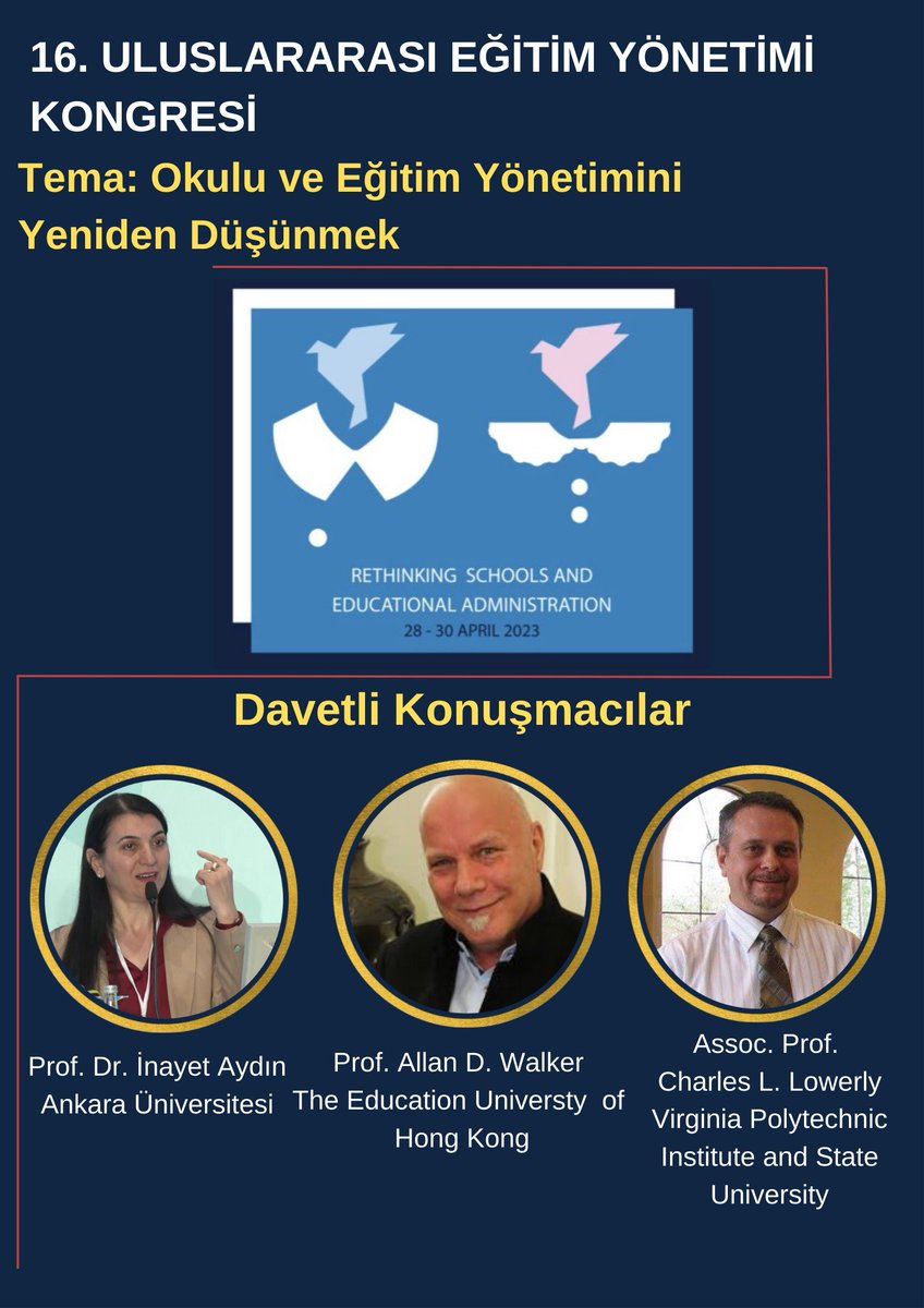 sonmezemres's tweet photo. 16. Uluslararası Eğitim Yönetimi Kongremiz Başkent Üniversitesi ve EYEDDER iş birliğinde Ankara'da Başkent Öğretmenevinde 28-30 Nisan 2023 tarihleri arasında düzenlenecektir. Kongremize katılımlarınızı bekliyoruz. Bildiri son gönderim tarihi: 01.04.2023
https://t.co/vEzryoj5UO https://t.co/g6XEwX95mL