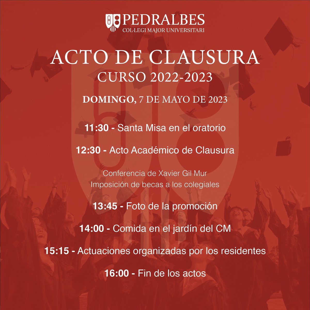 ¡Ya tenemos fecha para la Fiesta de Padres y Clausura de curso Académico 22-23!

Conoce más detalles aquí 👇👇👇