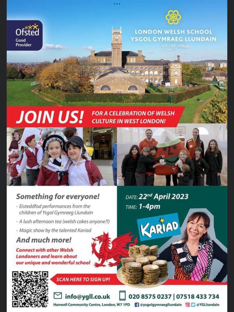 YGLlundain's tweet photo. Save the date everyone! 

🗓 22/04/23
⏰ 1- 4pm
📍The London Welsh School,
     Hanwell Community Centre,                         
     Hanwell, W7 1PD
🎭 Magic Show
🥳 Afternoon tea and refreshments
😊 A warm welcome awaits you all
Please do share! #Hanwell #Ealing https://t.co/GojelSojoj