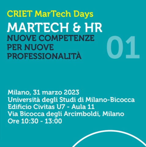 CrafterAi's tweet photo. Quali sono le competenze sul mercato del lavoro nell'era di #chatgpt?  
Ne parleremo venerdì 31 marzo ai  #CRIET MarTech Days @unimib 
Per partecipare, l'iscrizione è gratuita a questo link:
https://t.co/8q5BaCUCCH https://t.co/fFEK74u6sz