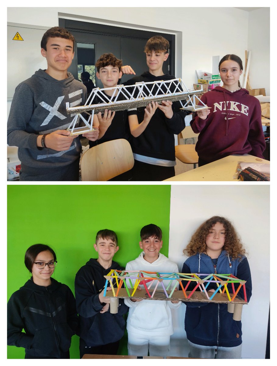BoecilloCeo's tweet photo. Los alumnos de 1° A acaban su proyecto por grupos de elaborar un puente. ¡Buen trabajo! 👍🏅 https://t.co/nAoOAUiJrK