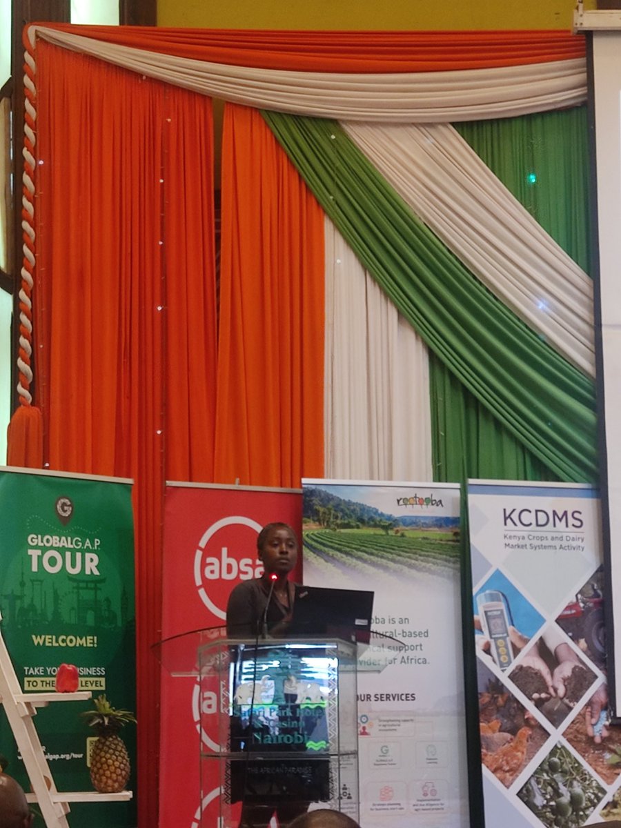limbua_mercy's tweet photo. Christine of @markupkenya presenting on the impact of MarkUp program into Kenya"s trade competitiveness and market access in relation to #foodsafety #standardscompliance. @UNIDO_Kenya @GLOBALGAP @rootooba @kilimoKE @socaakenya #Globalgap #Globalgaptourkenya https://t.co/5Bgt3u6IDJ