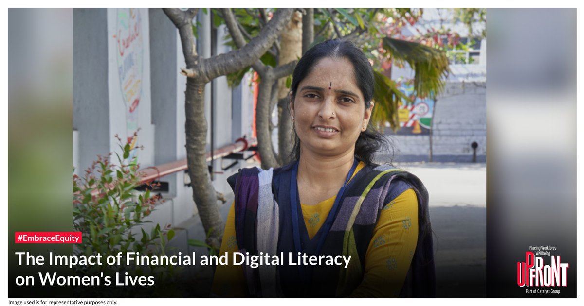 UpfrontCG's tweet image. Meet Madhu, a female factory worker living in a small village on the outskirts of Bangalore. She works as a helper in the Whiskering section of a textile factory. (1/5)
#WomenEmpowerment #FactoryWorker #DigitalLiteracy