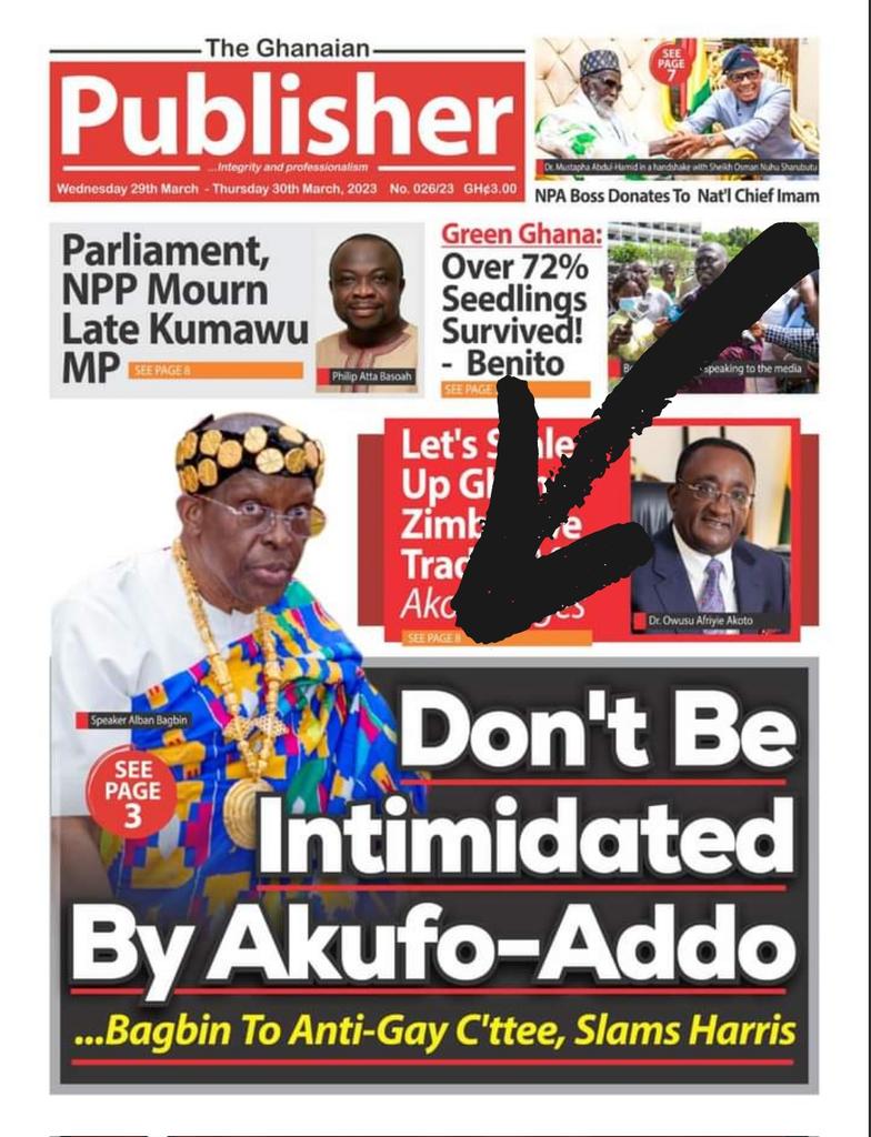 Rightify Ghana on Twitter "📰 Today's Ghanaian newspaper front pages covering LGBTQ related