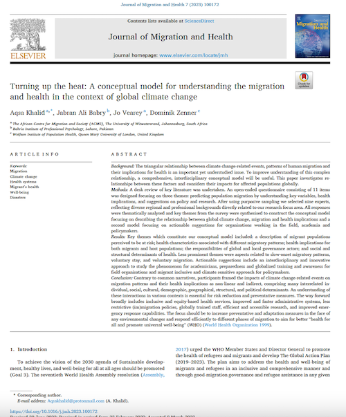 maHp (@mahp_sa) on Twitter photo JOURNAL ARTICLE: maHp/<a href="/ACMSWits/">ACMS Wits University</a>' professor <a href="/jovearey/">Prof. Jo Vearey</a> contributes towards the development of a conceptual model for understanding #migration and #health in the context of global #climatechange. Read and download the full paper here: tinyurl.com/yeyjes74 <a href="/StudyEMMIR/">EMMIR (inactive)</a> JOURNAL ARTICLE: maHp/<a href="/ACMSWits/">ACMS Wits University</a>' professor <a href="/jovearey/">Prof. Jo Vearey</a> contributes towards the development of a conceptual model for understanding #migration and #health in the context of global #climatechange. Read and download the full paper here: tinyurl.com/yeyjes74 <a href="/StudyEMMIR/">EMMIR (inactive)</a>