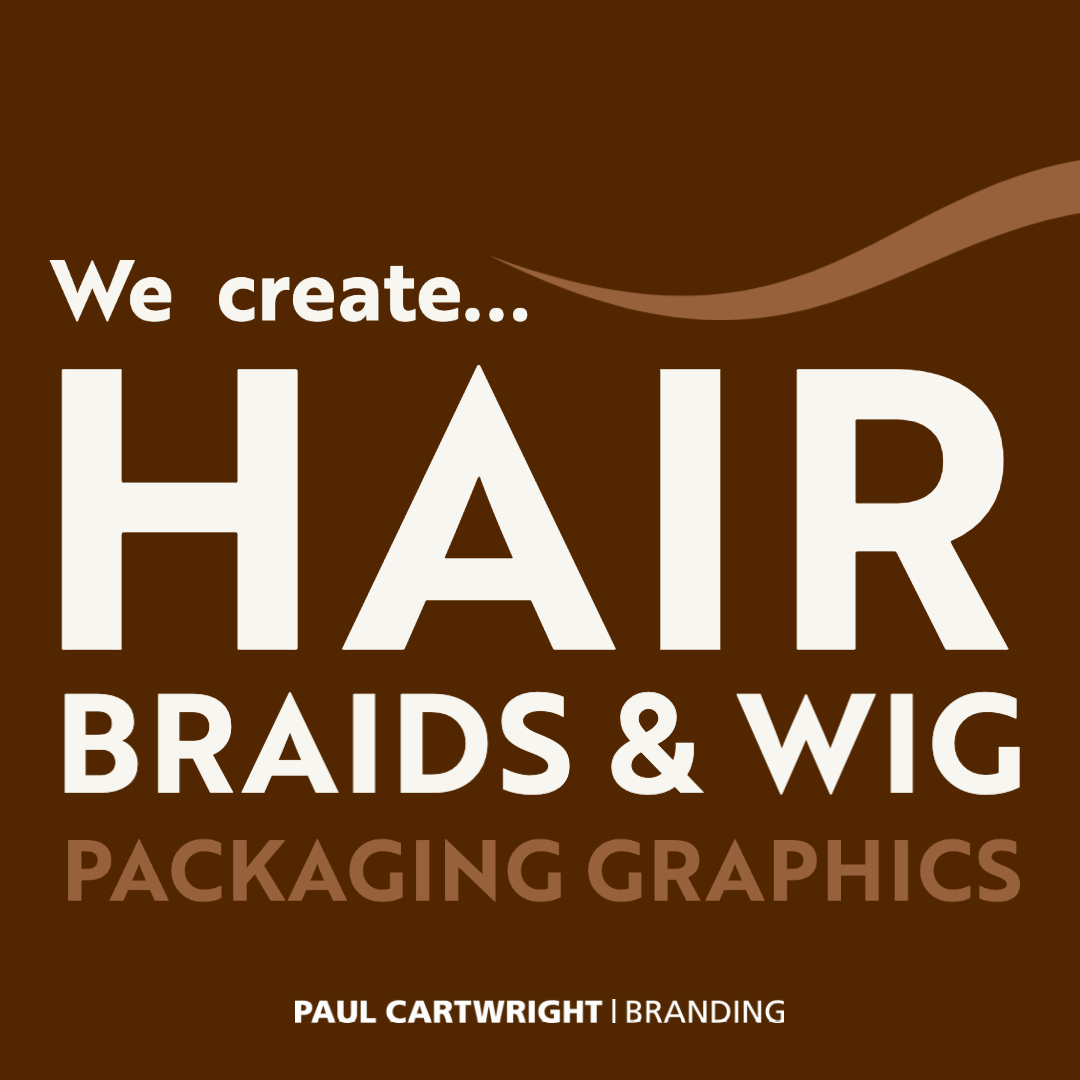 We create packaging graphic identities for hair extension and braiding brands; designing pack insert graphics, swing tickets and wrap bands. We design the shipping cartons too!
-
For examples > paulcartwrightbranding.co.uk/tag/hair/
-
#hair #braids #braiding #wigs #hairextensions #hairbrands