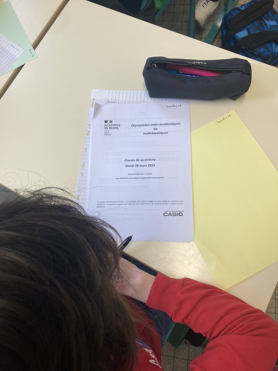 peucheull's tweet image. Une nouvelle fois,
les élèves du collège Colbert ont participé aux Olympiades 4ème,
Et ont plutôt aimé le sujet... vivement les corrections !
#olympiadesdemathématiques #collègeColbertReims #concours #quatrième @LabomathsC