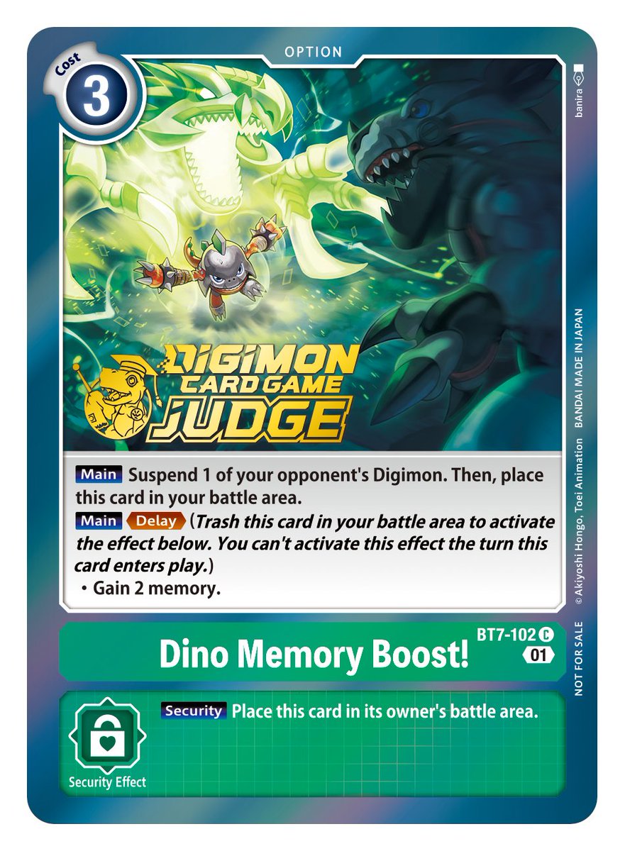 [Judge Pack 3 Cards] Continuing today we'll share BT7-102 Dino Memory ...