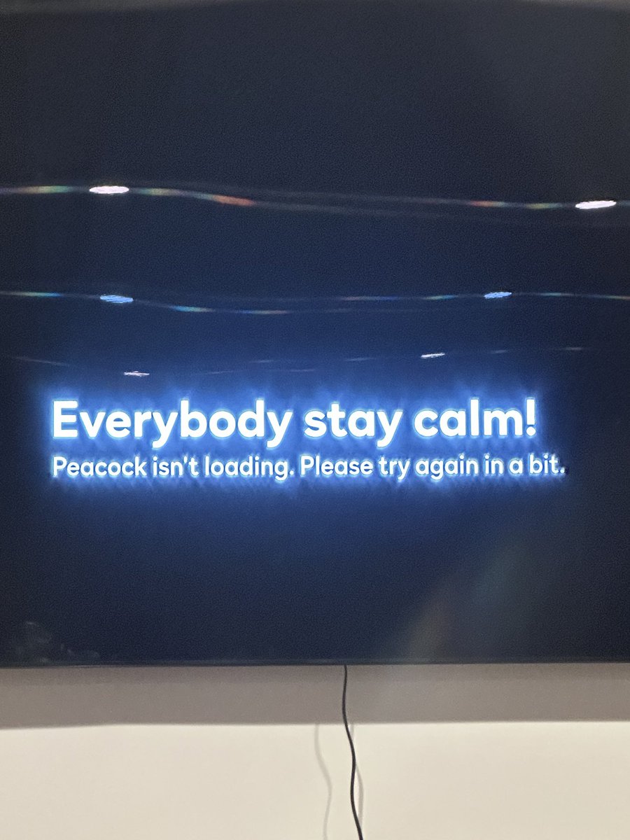 Peacock not getting it done this AM! <a href="/JoeSquawk/">Joe Kernen</a> <a href="/BeckyQuick/">Becky Quick</a>  an you send someone over?
