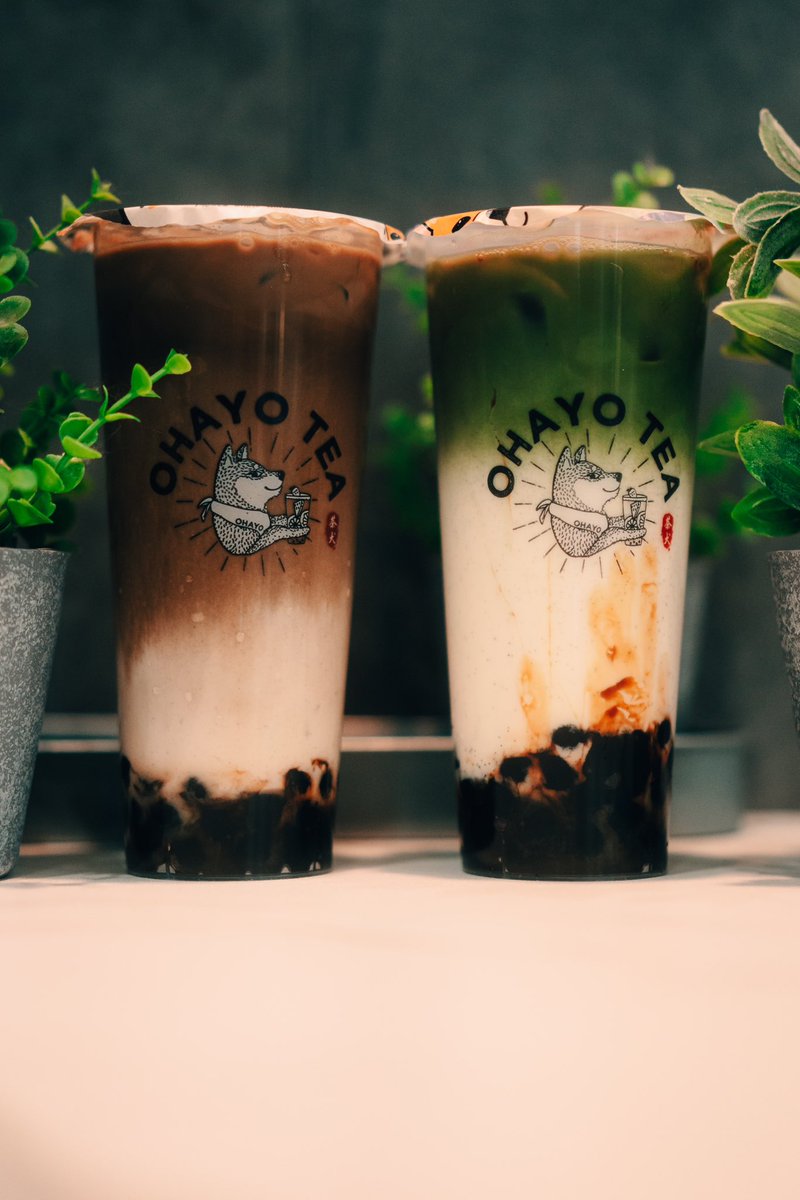 Take a break from the ordinary with our Matcha tapioca milk and Hojicha tapioca milk drinks 🍵🥤 
.
.
.
.
.
.
.
.
.
.
.
.
.
#drinkstagram #matchalover #hojichalatte #Teatime #DrinkUp #Drinks🍹 #DrinkSpecials #DrinksWithFriends #YummyDrinks #YumYum #DeliciousDrink #RefreshingDrink