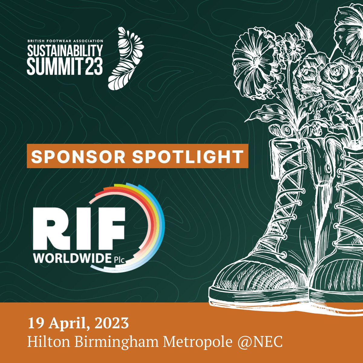 Scott Sully, RIF Group Co-Founder &amp; CEO, shares: “The RIF Group is proud to be a sponsor of the BFA Sustainability Summit.”

Learn more &amp; book today - britishfootwearassociation.co.uk/events/the-bfa…