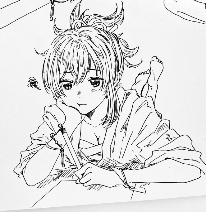 前に描いた宵宮おねぇさん🎇
(今日は筆が乗らなかった...) 