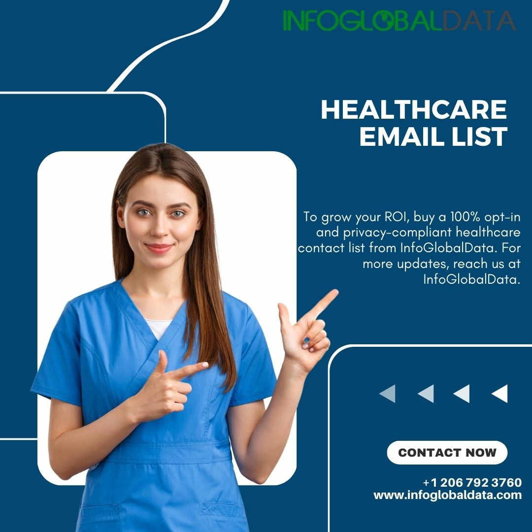 Make the most profits from the best Medical Email Lists available at InfoGlobalData.
For more Details:
Call :+1(206) 792 3760
Mail : sales@infoglobaldata.com
Website : infoglobaldata.com/healthcare-ema…

#healthcareemaillist #healthcareemaildatabase #emailist #emailleads #purchase #Database
