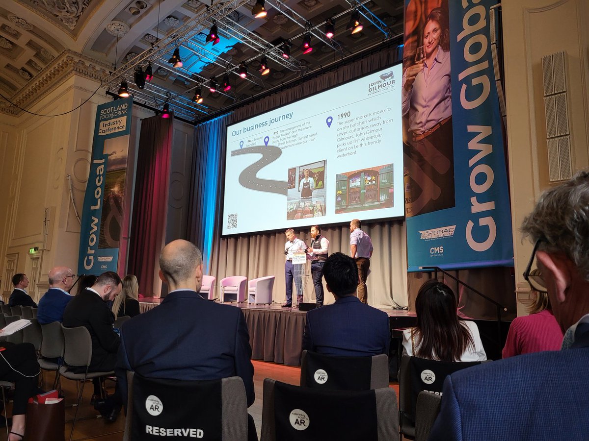 Dougy_Schreiber's tweet photo. Really interesting hearing the full history of @GilmourButchers from the current Managing Directors Dan and Simon along with FD Colin  at the @scotfooddrink Conference.

#SFDConference #Local #Edinburgh #Food #Drink https://t.co/mEgWU6NlrE