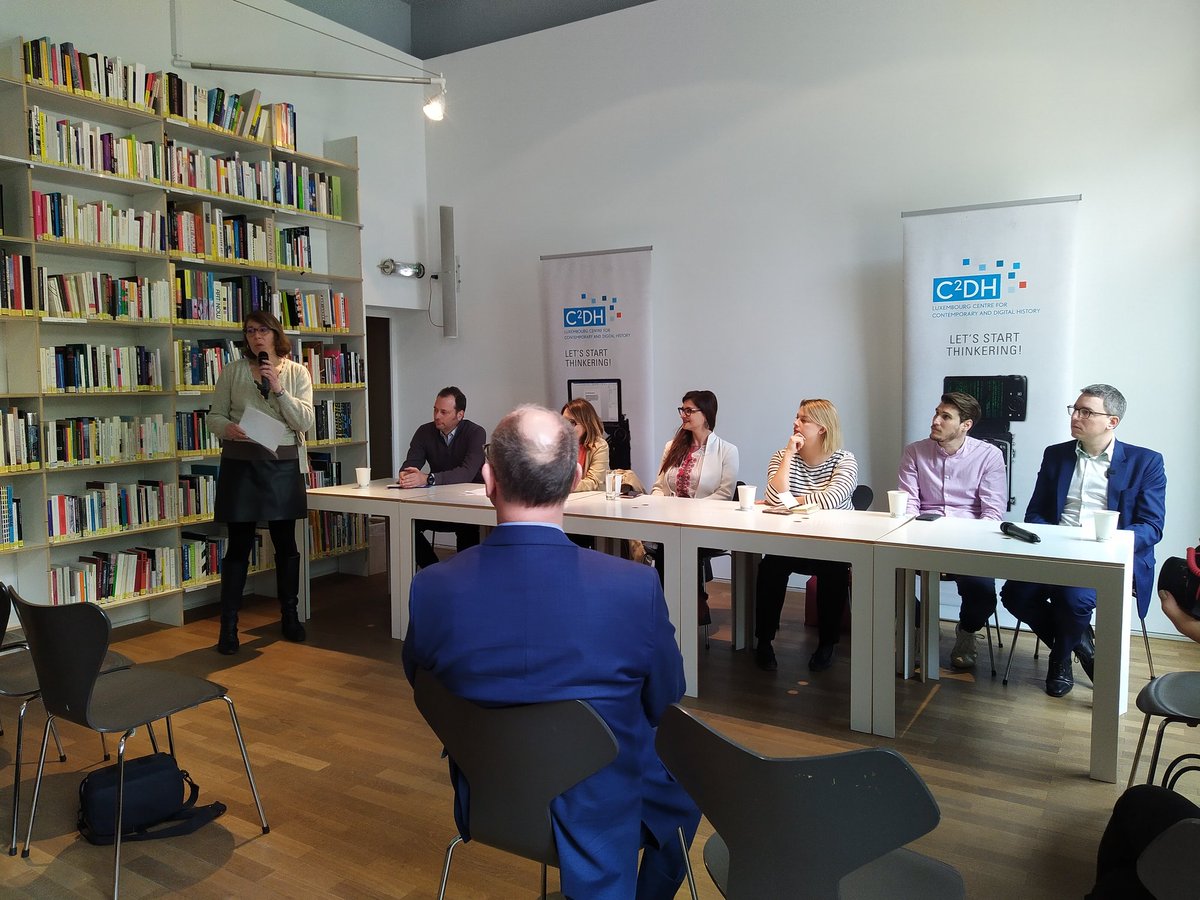C2DH_LU's tweet photo. Début de la table ronde "Médias sociaux en politique" modérée par Valérie Schafer https://t.co/YRQehFgwe6