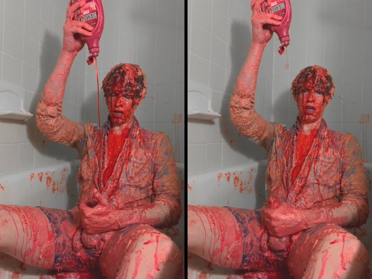 enjoying some strawberry shortcake