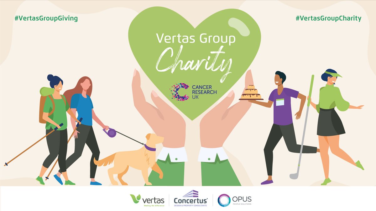 VertasGroup's tweet photo. We're pleased to share that Vertas Group will be supporting one main #charity throughout 2023, 
@CR_UK. For over 10 years, the Group has raised crucial funds for charities across the UK and we aim to continue to make a difference. @Concertus_  @OpusTemps  #charity https://t.co/vvsZ258Zz4